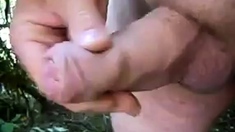 Outdoor Foreskin Wanking and Cumming