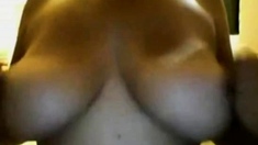 BBW Colombian Plays with Her Big Tits on Webcam