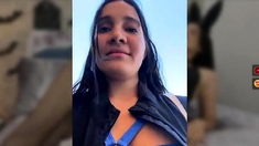 Amateur striptease and Solo masturbation