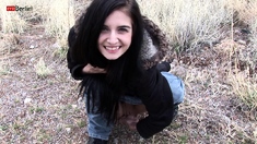 Amateur teen outdoor blowjob