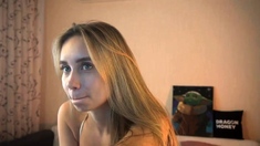 Amateur Blonde Teen Plays Solo with Toy Webcam Porn