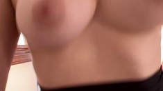 Milf brunette dildo masturbate