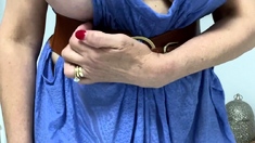 Big boob brunette masturbates on webcam