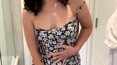 Small titted brunette amateur anal nailed at home
