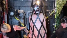 Strafkamer - Mistress Baton - Double Domme Cock Caning