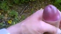Outdoor Masturbation: Stroking My Massive Uncut Cock
