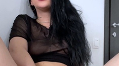 Amateur Brunette Anal Toy