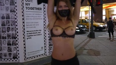 Amateur skater girl outdoor in public fucking for money