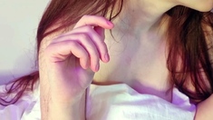Beauty small tit amateur teen masturbating her shaved pussy