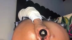 Hot Black Maid Does Some Webcam Black and Ebony