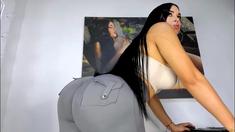 Solo booty assed babe ass toying masturbation in hi def