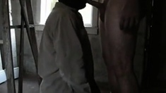 Hung Twink Breeds Married Construction Worker Outdoors