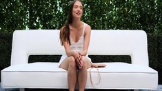 Lovely Amateur Teen Brunette Masturbating Outdoor