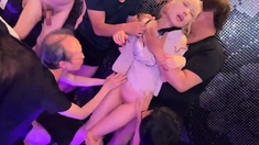 Asian hotties suck group sex