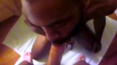 Black Slave Bathed By His White Master