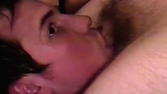 Three horny guys make each other cum with their loving caresses