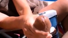 Amateur Handjob With Big Cumshots