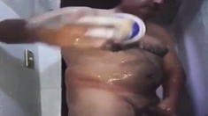 Str8 pakistani daddy shower time