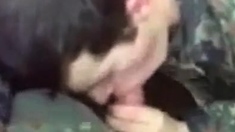 Str8 German soldiers first time swallow cum
